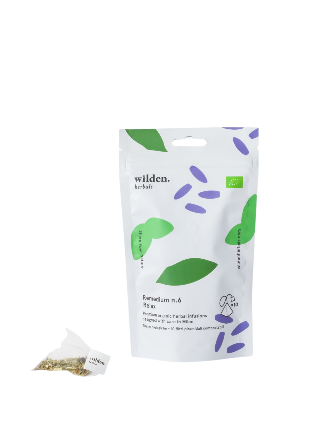 WILDEN HERBALS REMEDIUM NO. 6 ORGANIC HERBAL TEA - RELAXATION SOFTPACK OF 10 SACHETS