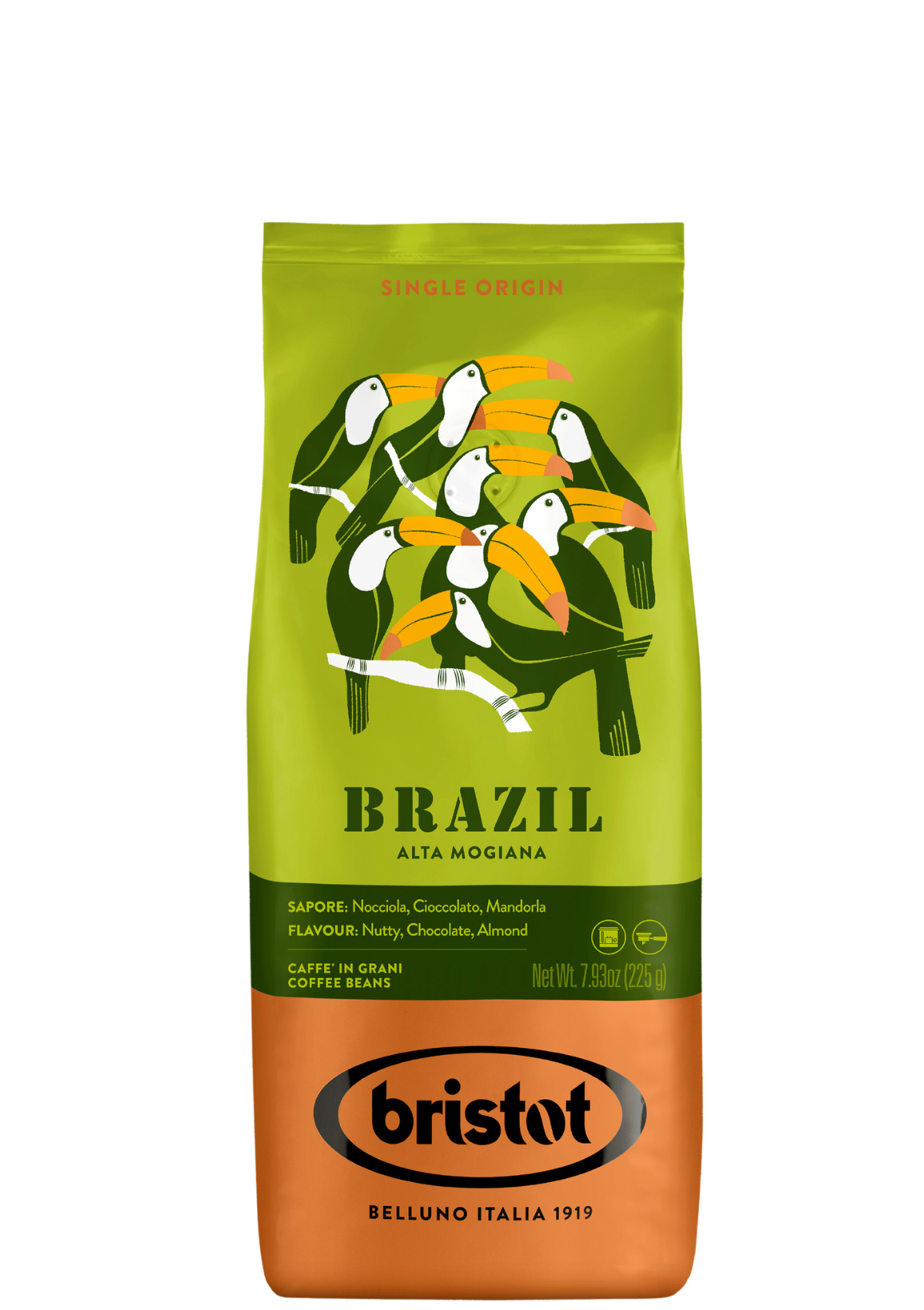 Bristot Brazil Alta Mogiana – 100% Arabica Single Origin Espresso