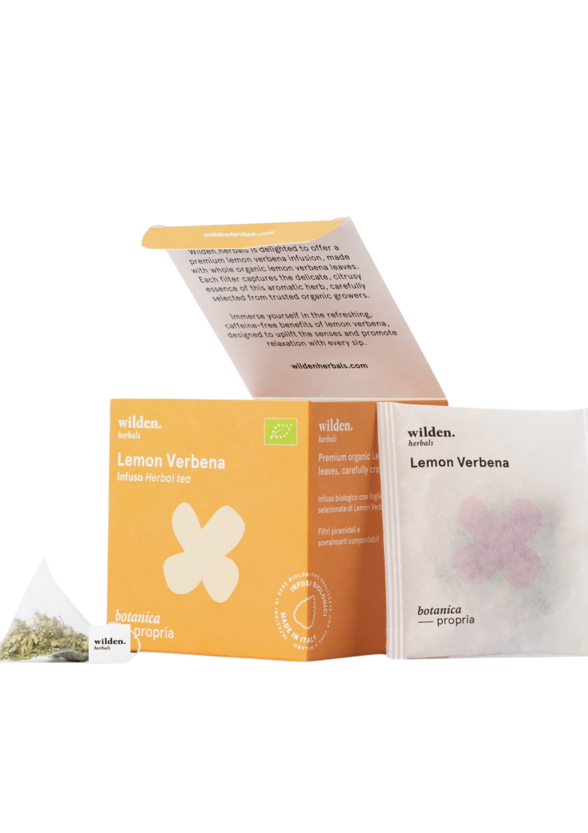 WILDEN HERBALS BOTANICA PROPRIA LEMON VERBENA HERBAL TEA - BOX OF 10 SACHETS