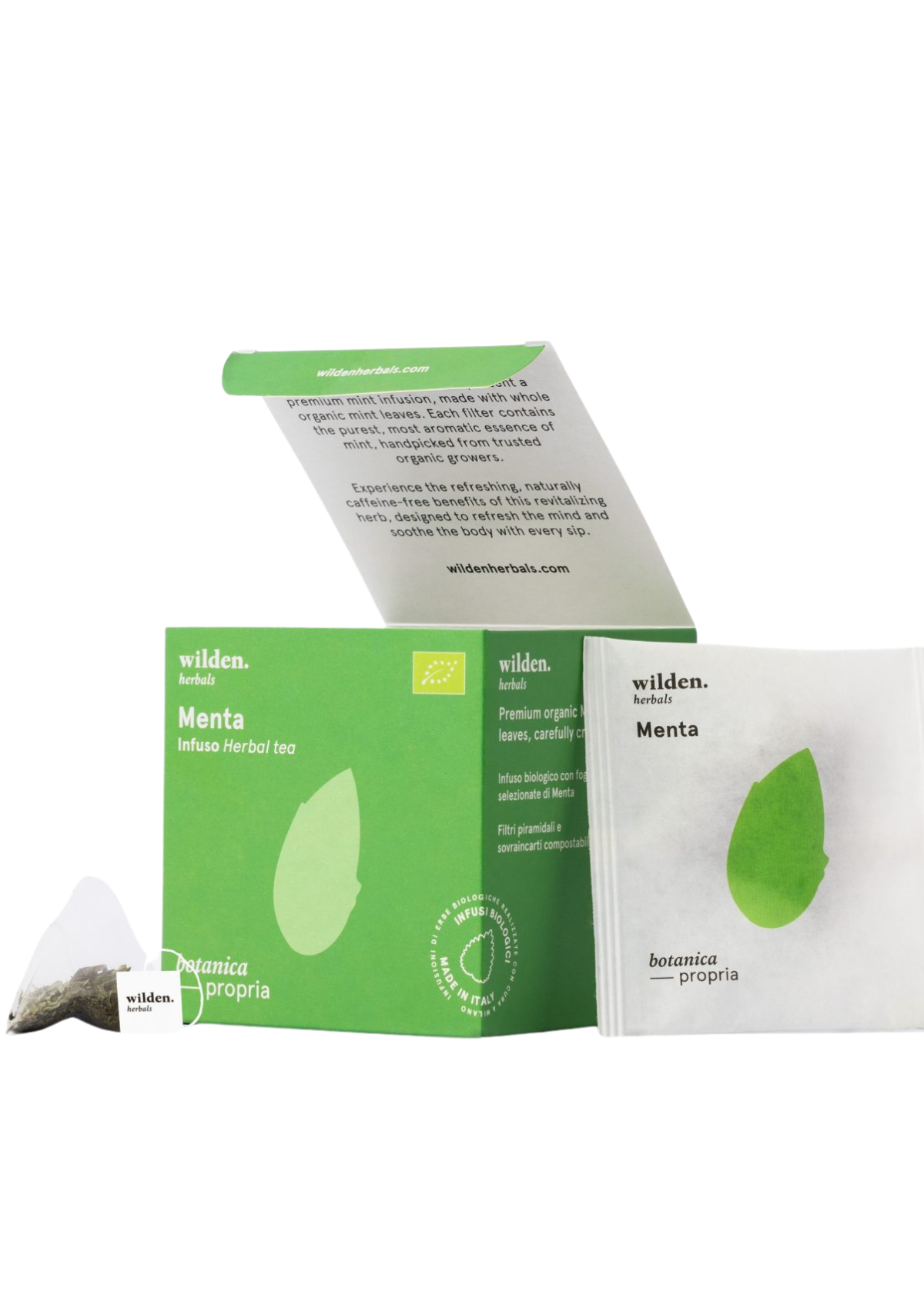 WILDEN HERBALS BOTANICA PROPRIA MINT HERBAL TEA - BOX OF 10 SACHETS