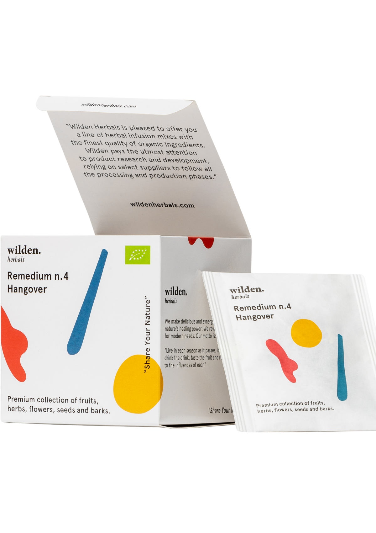 WILDEN HERBALS  REMEDIUM NO. 4 ORGANIC HERBAL TEA - HANGOVER BOX OF 10 SACHETS