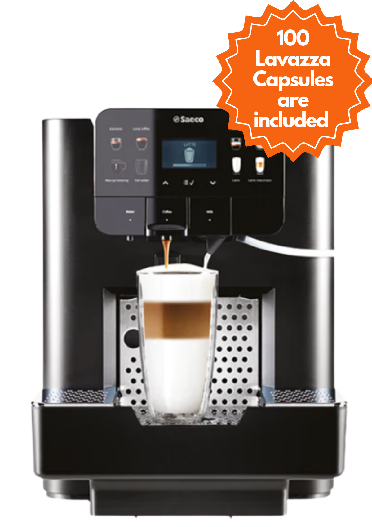 SAECO®* OTC Espresso Machine + 100 Free Lavazza Blue Capsules