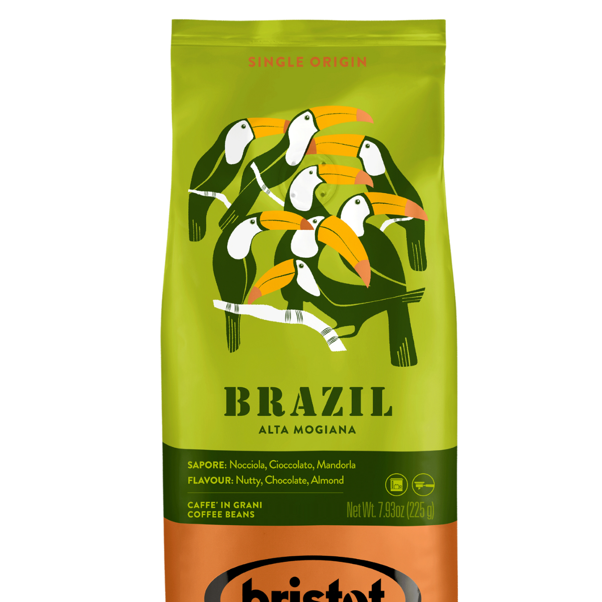 Bristot Brazil Alta Mogiana – 100% Arabica Single Origin Espresso